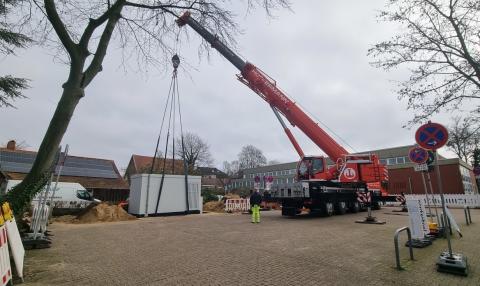 PoP-Setzung per Kran in Syke