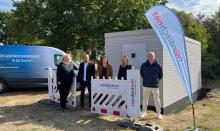 Claudia Pelzl (GVG Marketing-Regionalleiterin), Martin Bornemann (GVG Gesamtprojektleiter für den Landkreis Diepholz), Cattrin Siemers (allgemeine Vertreterin des Samtgemeindebürgermeisters), Uta Seim-Schwartz (Wirtschaftsförderung) und Holger Harms (Geschäftsführer VPT Consulting Tiefbau)